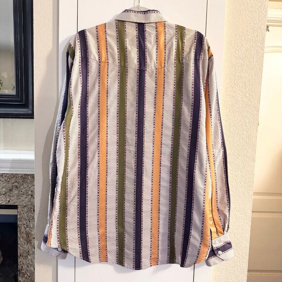 Robert Graham Floral Embroidered Cotton Silk Flip Cuff Multicolored Shirt Sz XL - Picture 3 of 8